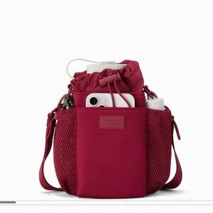 Dagne Dover Burgundy Drawstring Crossbody Organizer